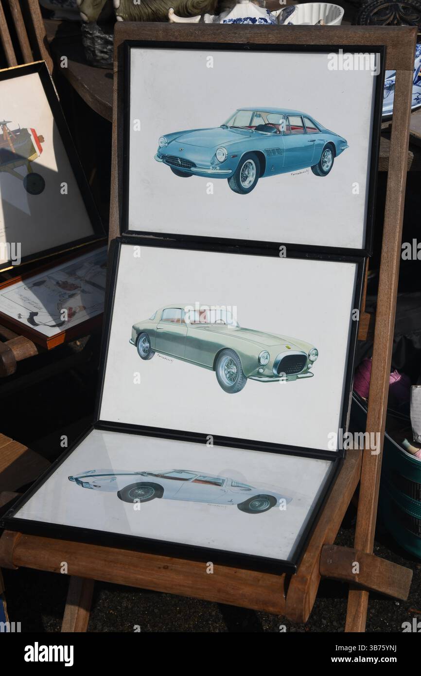 Illustrazioni di auto classiche italiane Foto Stock