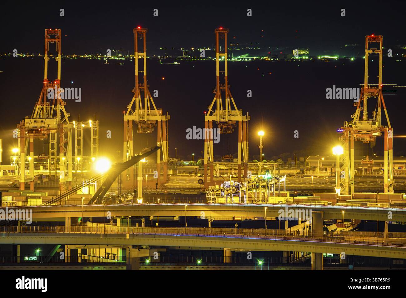 Skyline di Yokohama visibile dalla torre marina di Yokohama. Luogo di ripresa: Yokohama-città prefettura di kanagawa Foto Stock