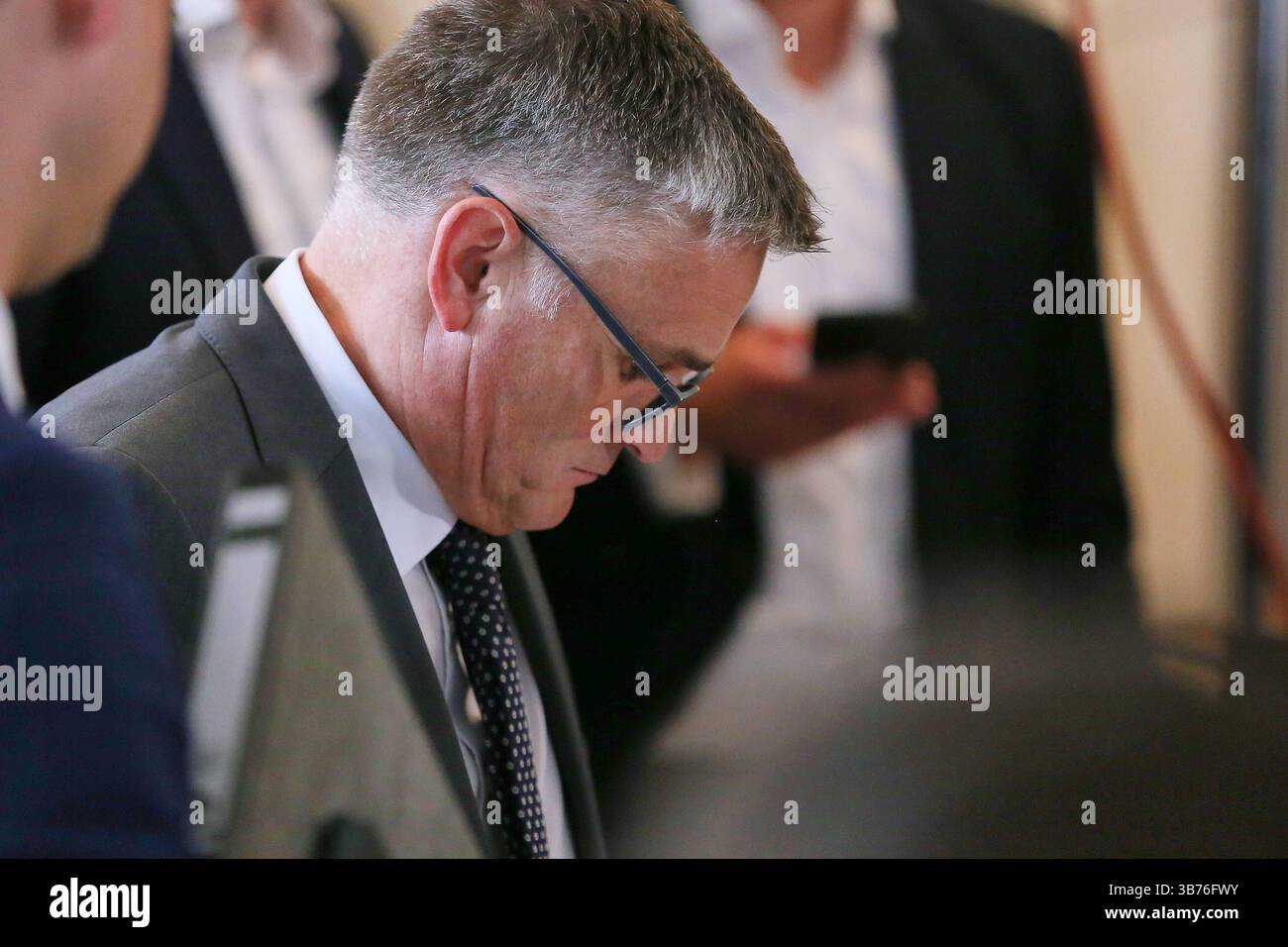 Berlin, Deutschland, 05.05.2025: Deutscher Bundestag: Pressekonferenz nach Fraktionssitzung von CDU/CSU: Stefan Kornelius, künftiger Regierungssprecher *** Berlino, Germania, 05 05 2025 Bundestag tedesco conferenza stampa dopo la riunione del gruppo parlamentare della CDU CSU Stefan Kornelius, futuro portavoce del governo Copyright: XdtsxNachrichtenagenturx dts 65569 Foto Stock