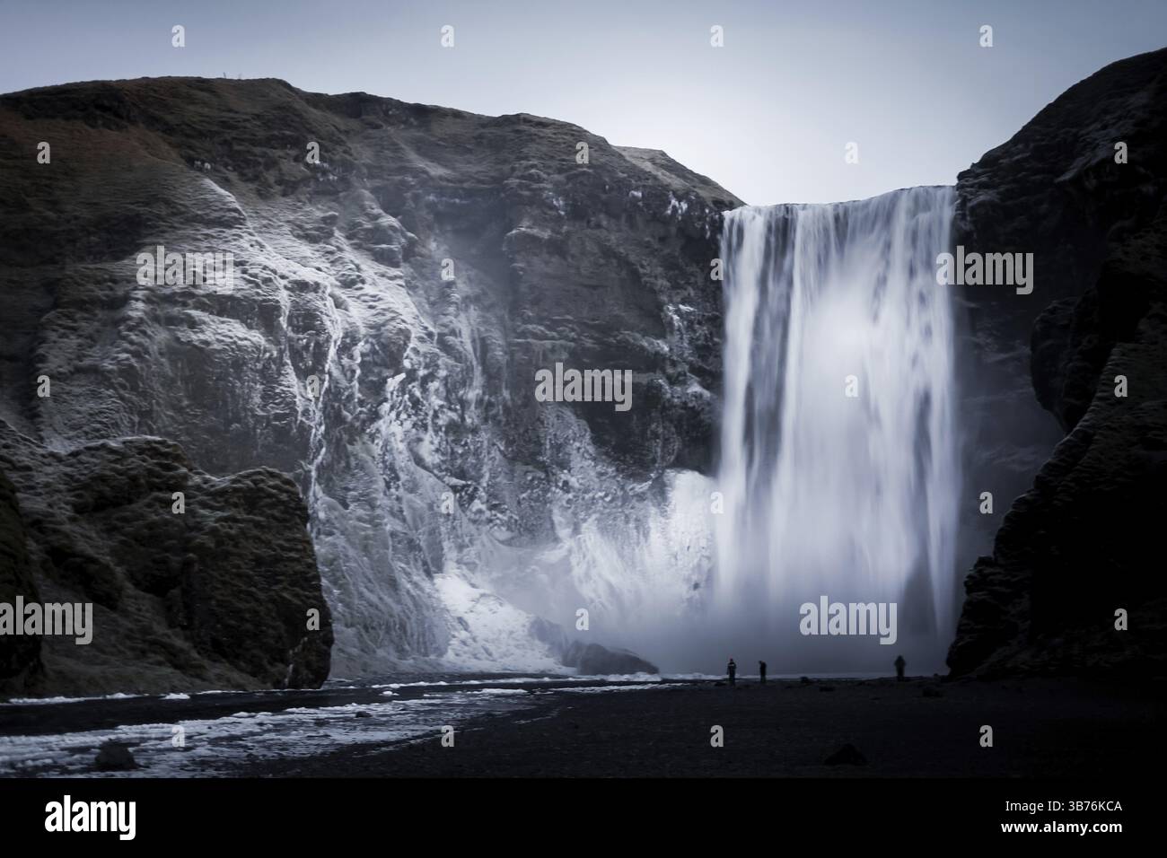 Cascata Skuga fosse. Luogo di tiro: Islanda Foto Stock