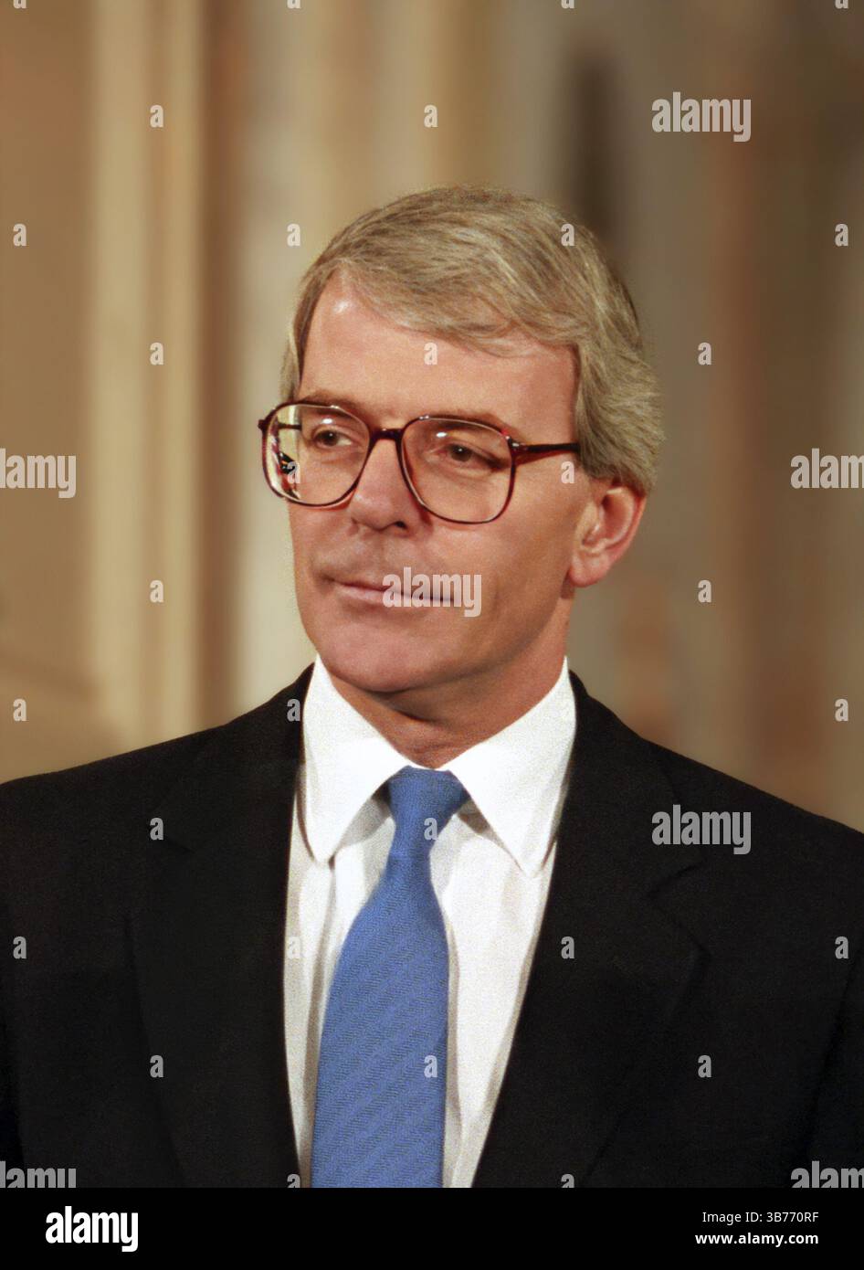 John Major. Ritratto dell'ex primo ministro del Regno Unito, Sir John Major (nato nel 1943) alla Casa Bianca nel 1993 Foto Stock