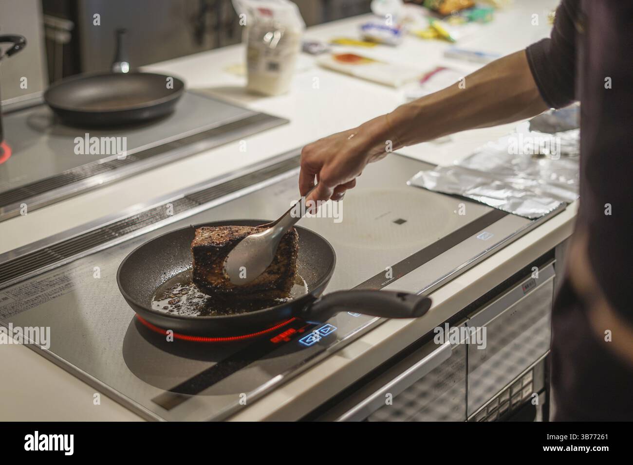 Paesaggio di cucina di roast beef. Luogo di tiro: Yokohama-città prefettura di kanagawa Foto Stock