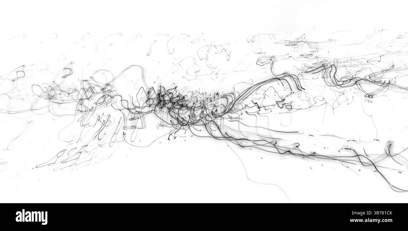 Le luci notturne astratte sfocano le linee in movimento. Sentiero leggero. Foto Stock