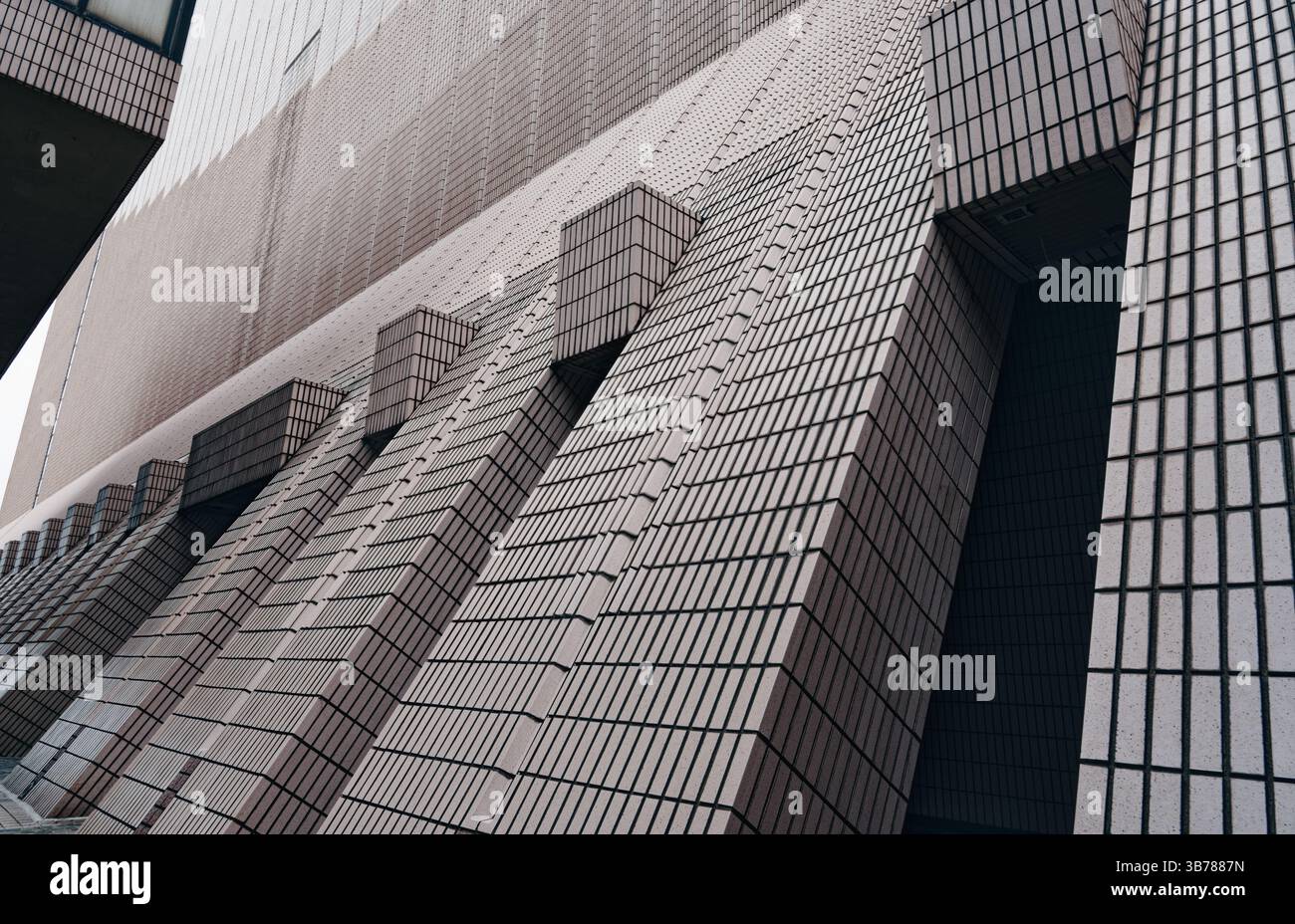 Facciata piastrellata del Centro culturale di Hong Kong Foto Stock