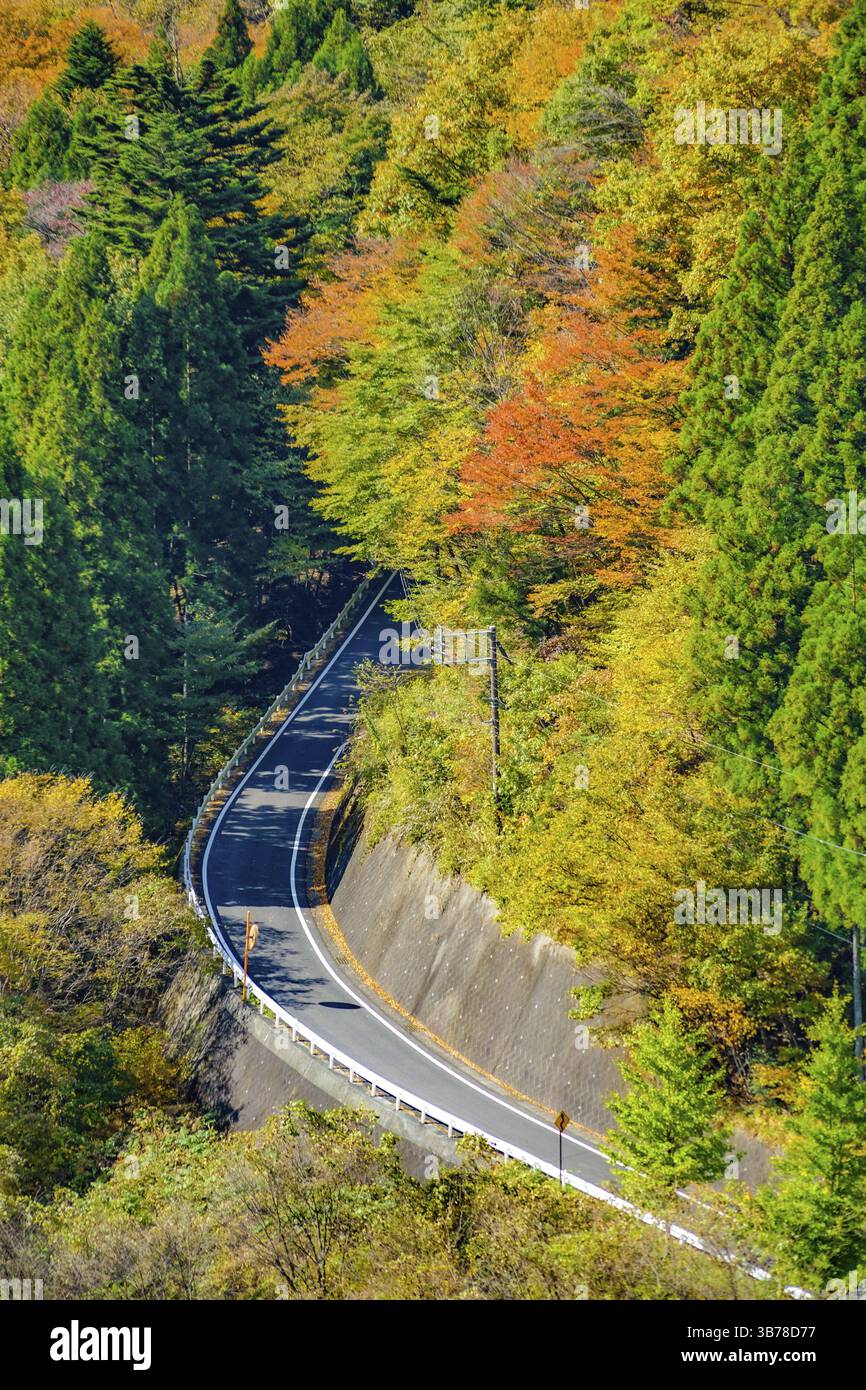 Un villaggio tra le 8, 000 montagne. Luogo delle riprese: Prefettura di Gunma Foto Stock