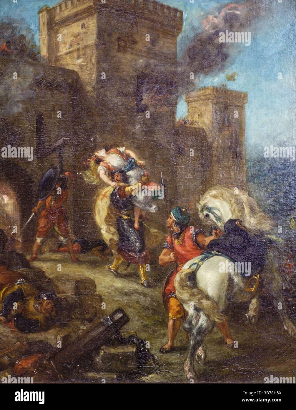 Il rapimento di Rebecca, Eugene Delacroix, Museo del Louvre, Museo Nazionale di Francia, Parigi, Francia, Europa occidentale, Europa Foto Stock