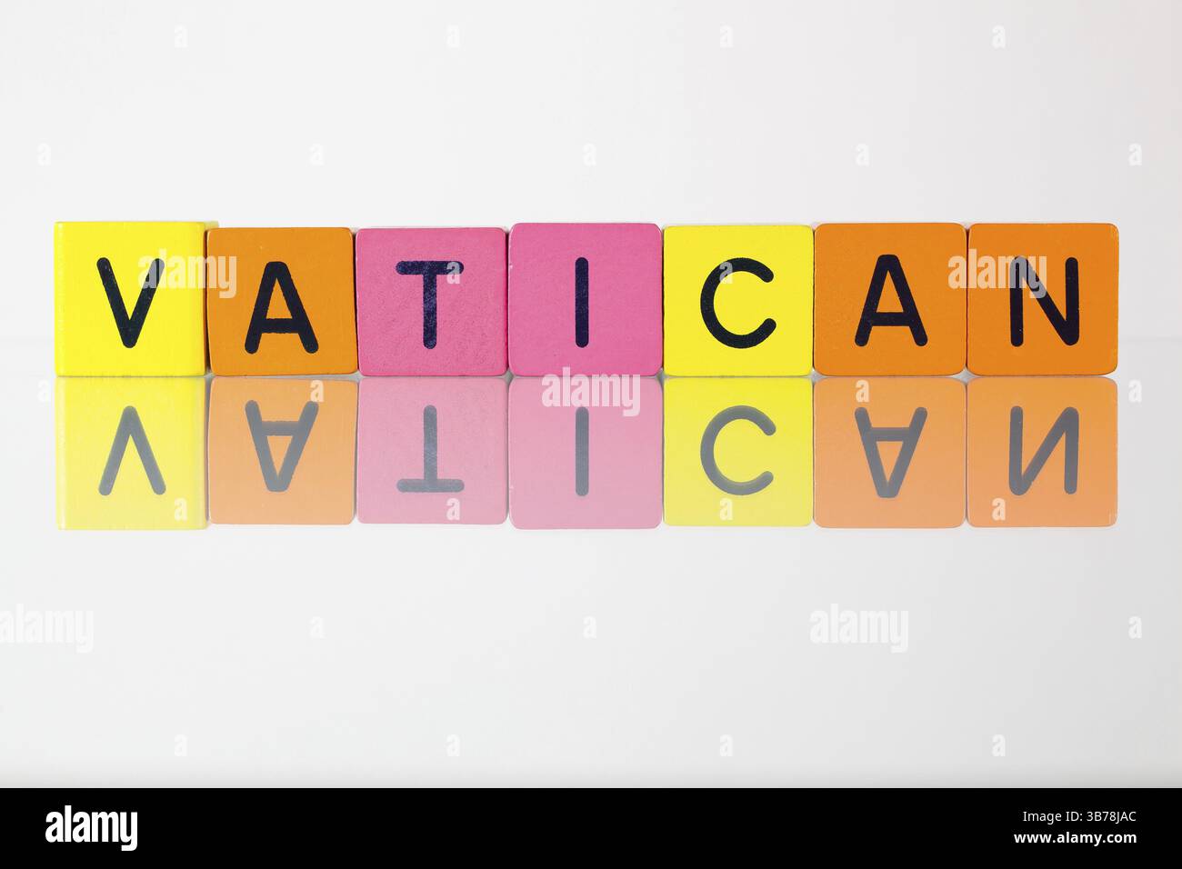 Vaticano - una scritta da bambini i blocchi in legno Foto Stock