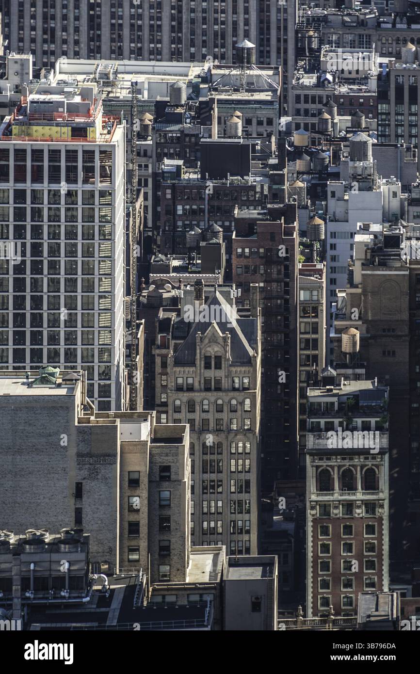 La vista dal Rockefeller Center (cima della roccia). Luogo di ripresa: New York, Manhattan Foto Stock