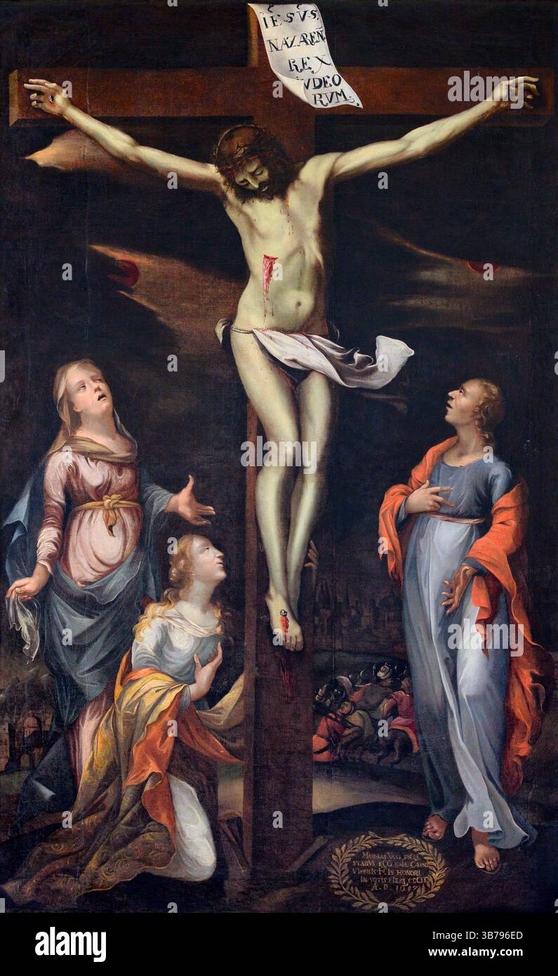 La Crocifissione di Gesù Cristo. Cattedrale di Santa Elisabetta (Dóm svätej Alžbety) a Košice, Slovacchia. Foto Stock
