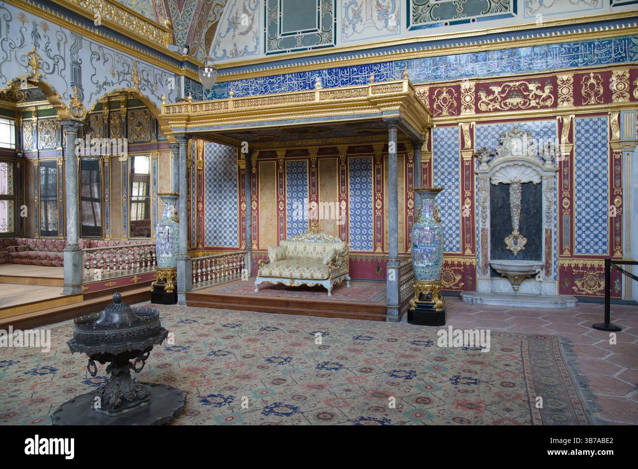 Türkiye, Turchia, Istanbul, Palazzo Topkapi, Harem, la sala Imperiale, Foto Stock
