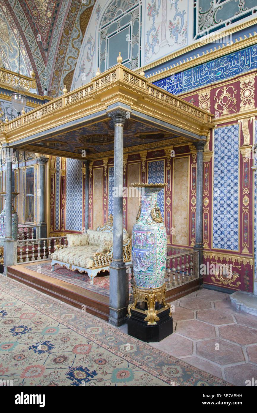 Türkiye, Turchia, Istanbul, Palazzo Topkapi, Harem, la sala Imperiale, Foto Stock