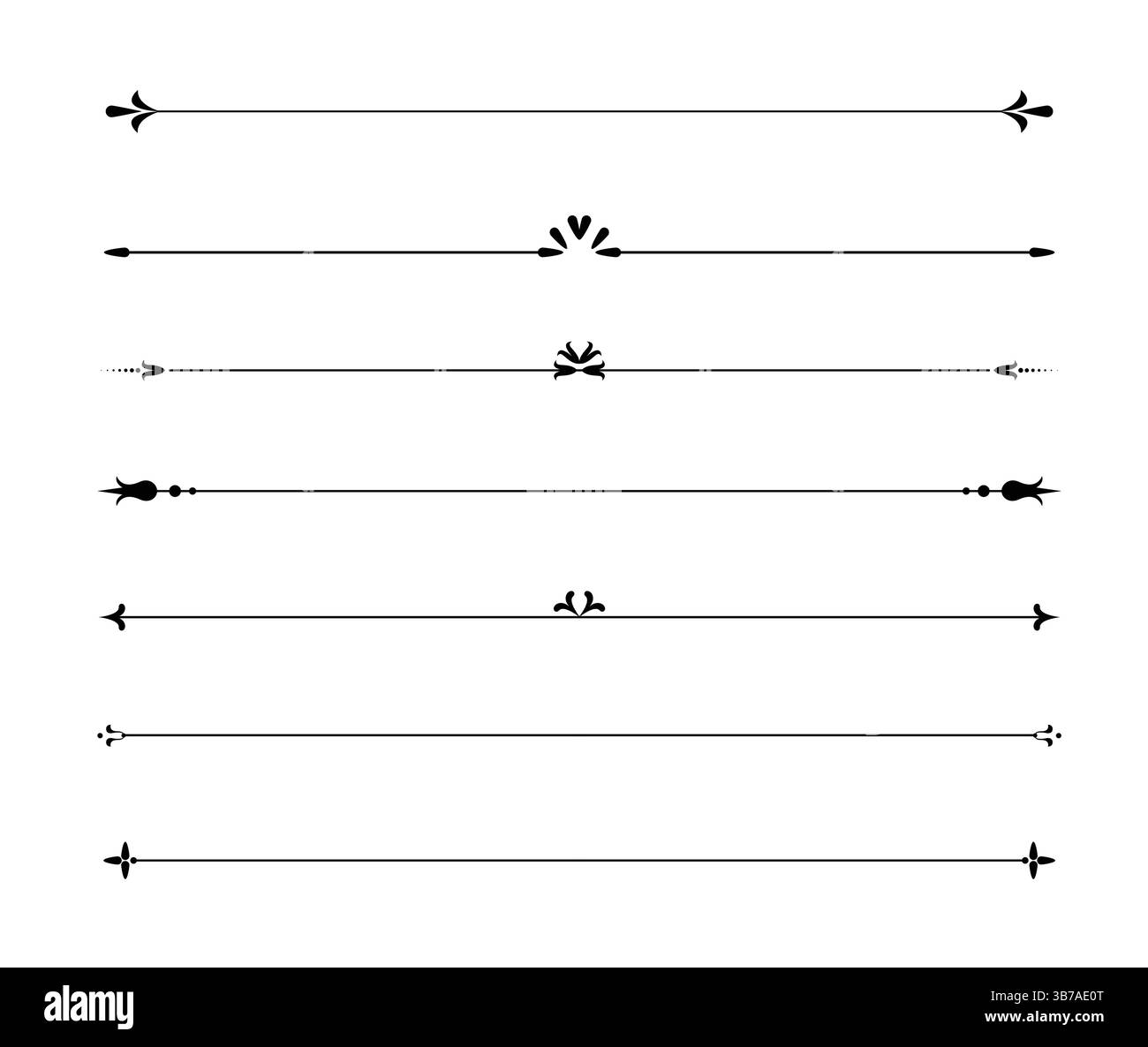 Divisori linea di separazione linee minimalistiche Illustrazione Vettoriale