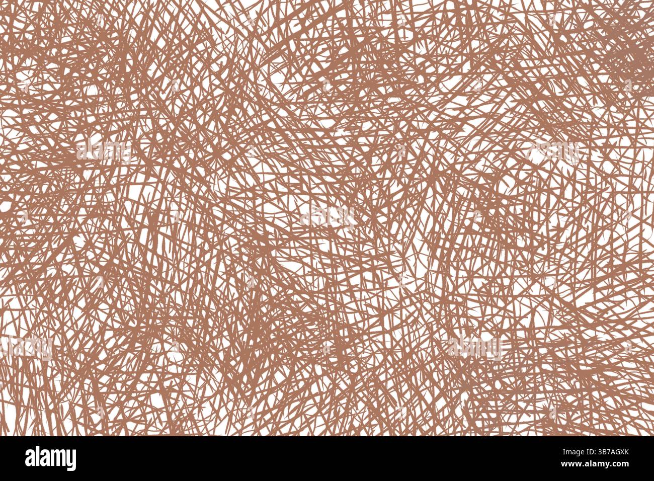 Intricato schema astratto di scarabocchi di mousse di moka su sfondo bianco. Foto Stock