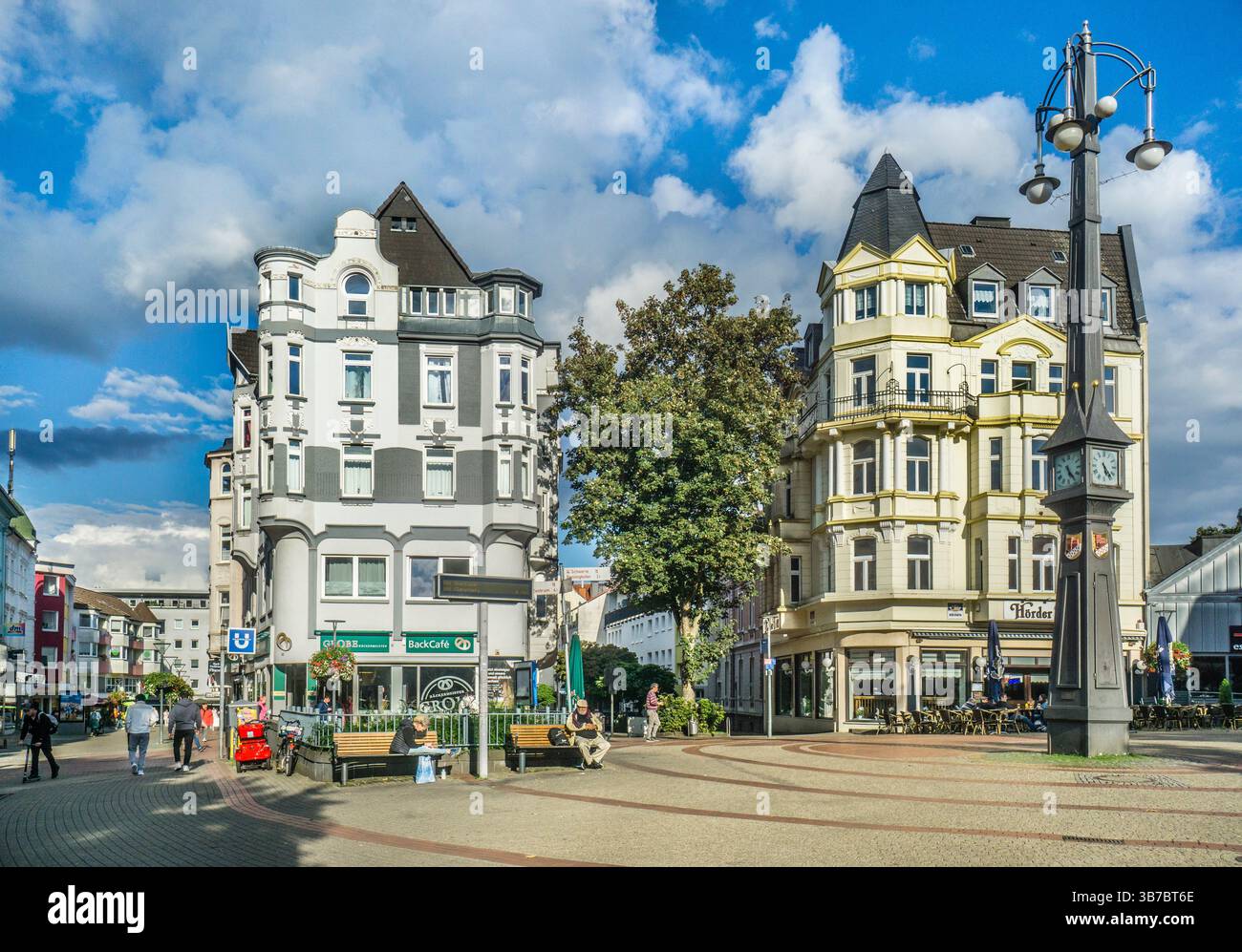 Centro di Hörde, a Stadtbezirk ("distretto cittadino") e anche a Stadtteil (quartiere) a sud della città di Dortmund, Renania settentrionale-Vestfalia, Germania, Foto Stock