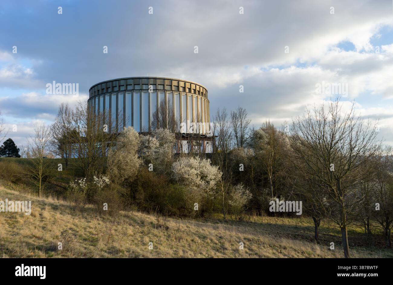 Museo panoramico sullo Schlachtberg a Bad Frankenhausen, Turingia, Germania in primavera Foto Stock