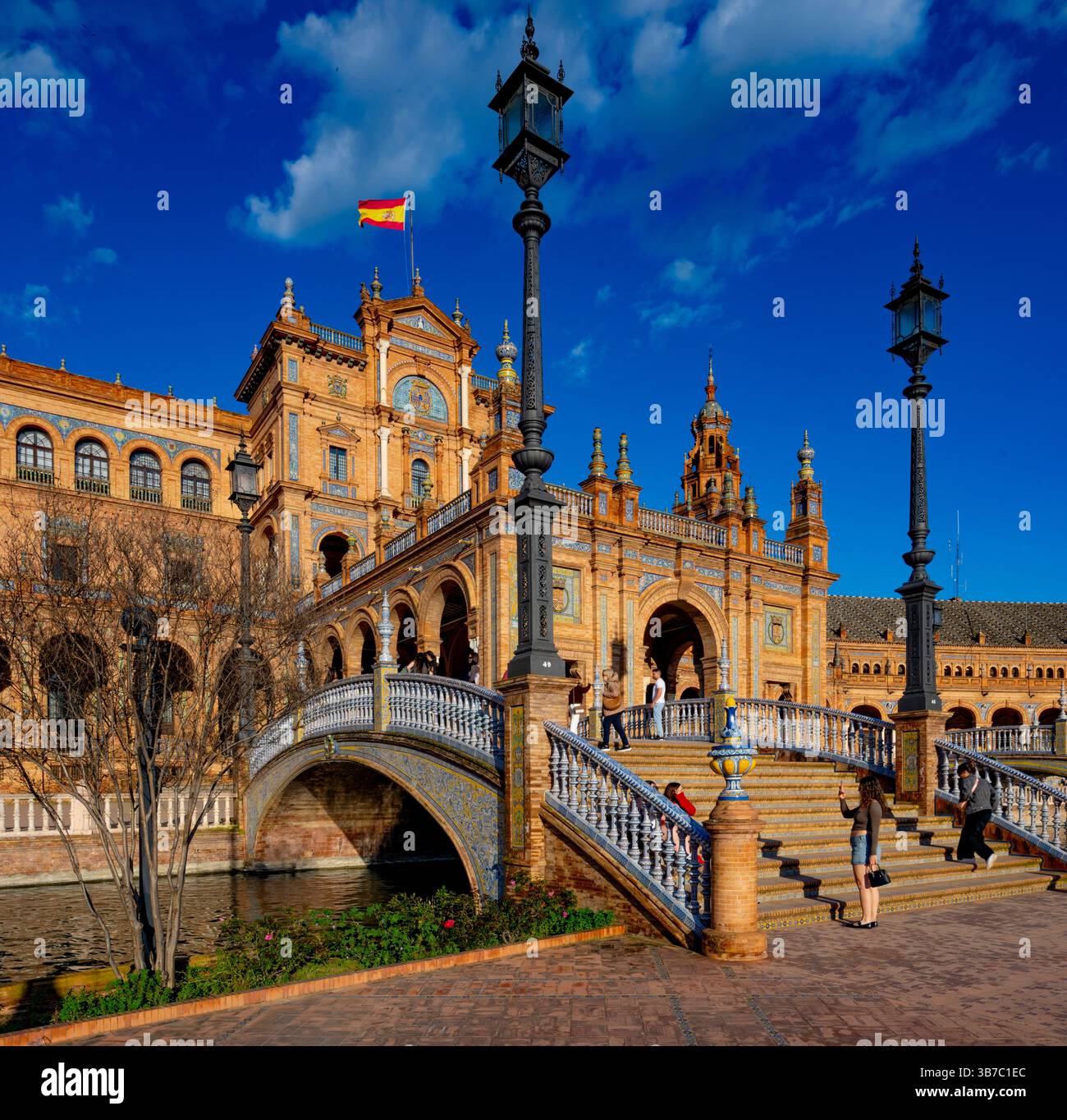 Plaza de Espana, Siviglia Andalusia Spagna Foto Stock
