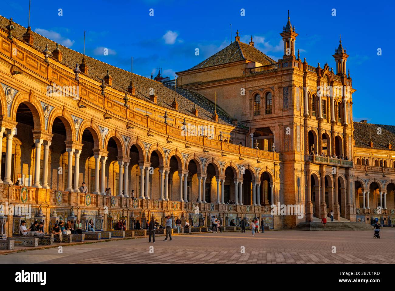 Plaza de Espana, Siviglia Andalusia Spagna Foto Stock