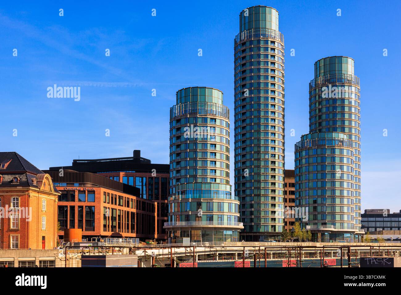 Nuove torri residenziali chiamate Postbyen, Danimarca Foto Stock