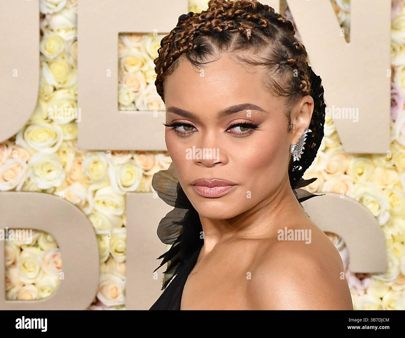 7 gennaio 2024, Beverly Hills, CA, USA: L'Andra Day partecipa al 81° Golden Globe Awards annuale al Beverly Hilton il 7 gennaio 2024 a Beverly Hills, California. (Immagine di credito: © C Flanigan/imageSPACE tramite ZUMA Press Wire) Foto Stock
