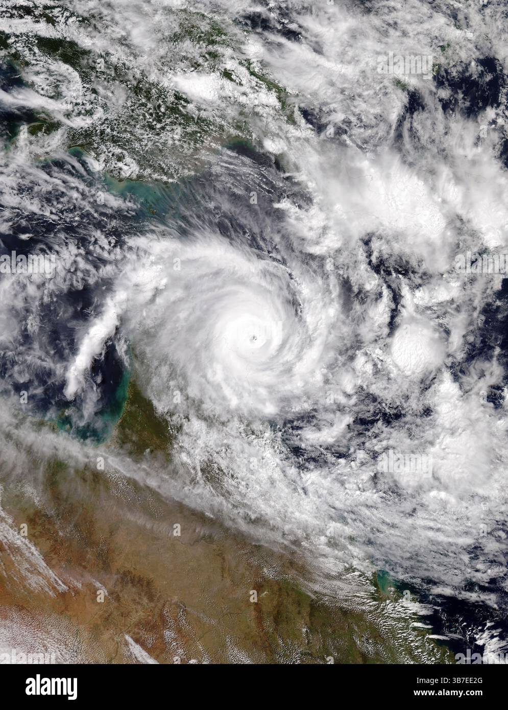 Uragano dallo spazio (anche ciclone), raccogliendo tempesta Foto Stock