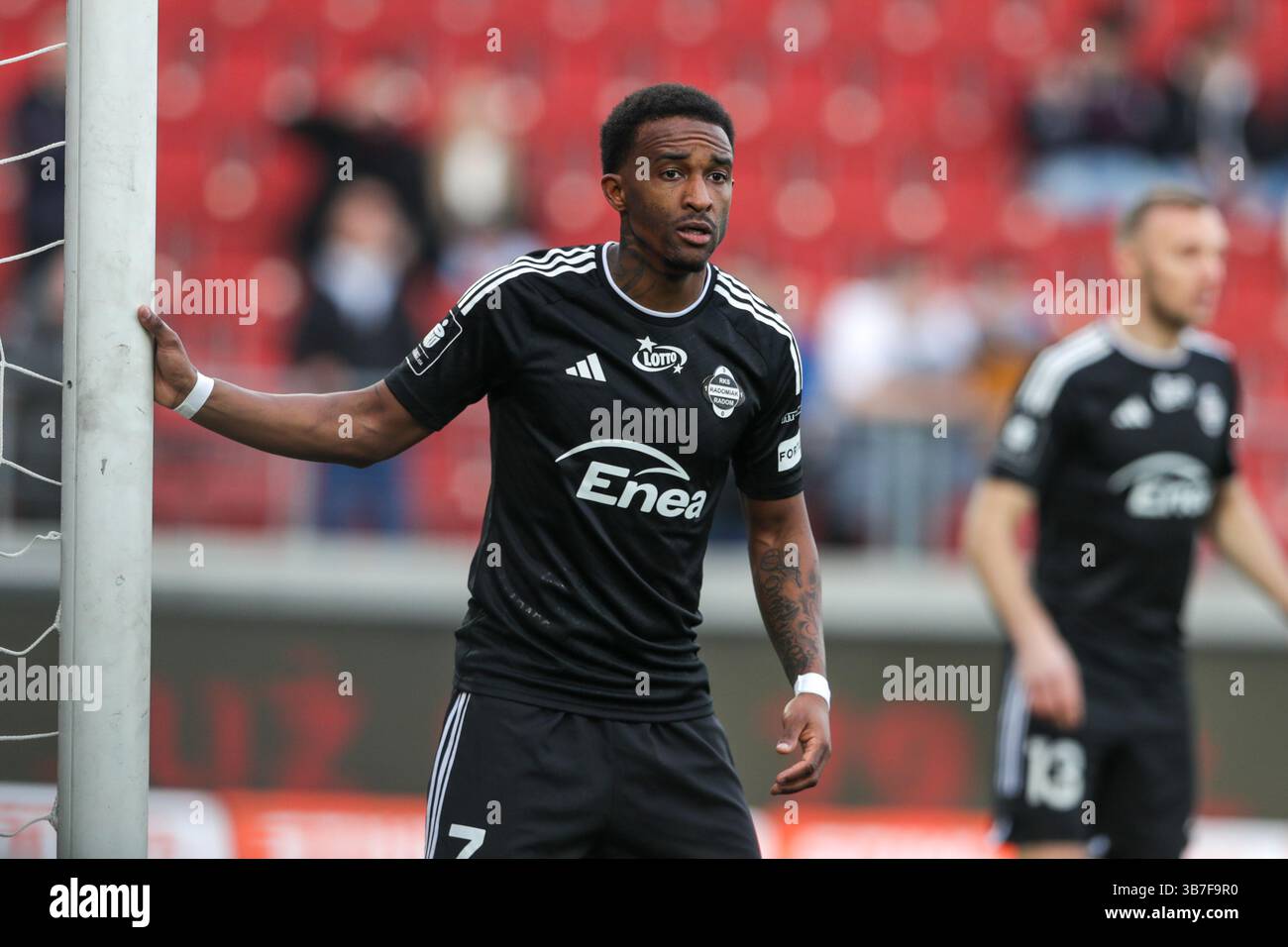10 febbraio 2024, KrakÃ³W, Polonia: Christos Donis di Radomiak visto in azione durante la partita di calcio polacca PKO Ekstraklasa League 2023/2024 tra Cracovia Cracovia e Radomiak Radom allo stadio Cracovia. Punteggio finale; Cracovia Krakow 6:0 Radomiak Radom. (Immagine di credito: © Grzegorz Wajda/SOPA Images via ZUMA Press Wire) Foto Stock