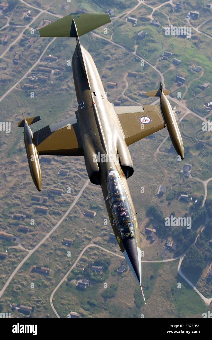 Il Canadair CF-104D Starfighter, utilizzato dalla Norwegian Air Force, è una variante del Lockheed F-104 Starfighter, progettato principalmente per le missioni di intercettazione e ricognizione ad alta velocità durante la Guerra fredda. Foto Stock
