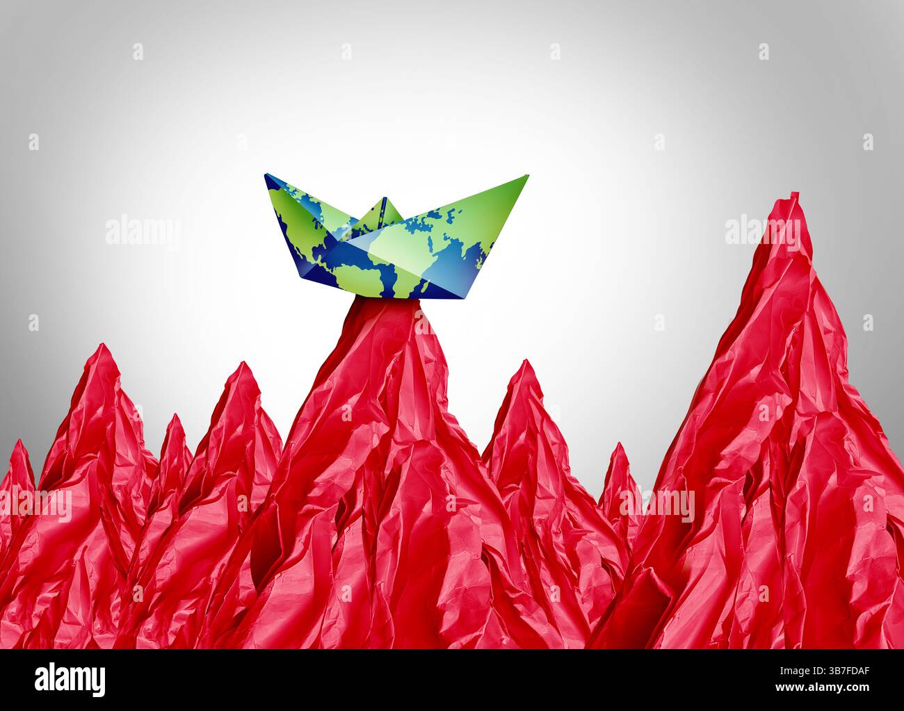 Rischio economico internazionale e crisi volatile della guerra commerciale globale come controversie economiche con gli Stati Uniti contro i mercati mondiali stranieri come Cina India Canada Foto Stock