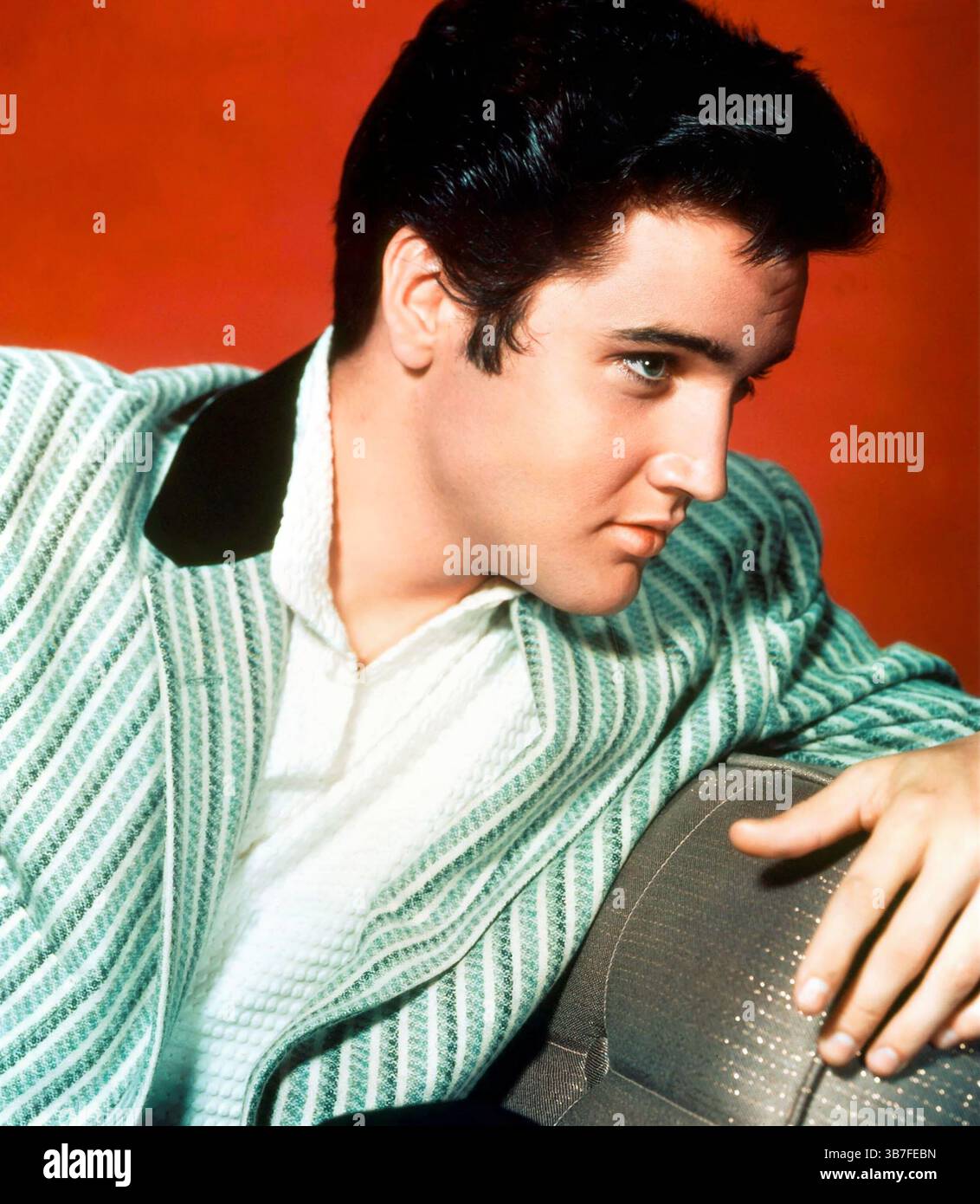 Elvis Presley, foto pubblicitaria per Jailhouse Rock, 1957 Foto Stock