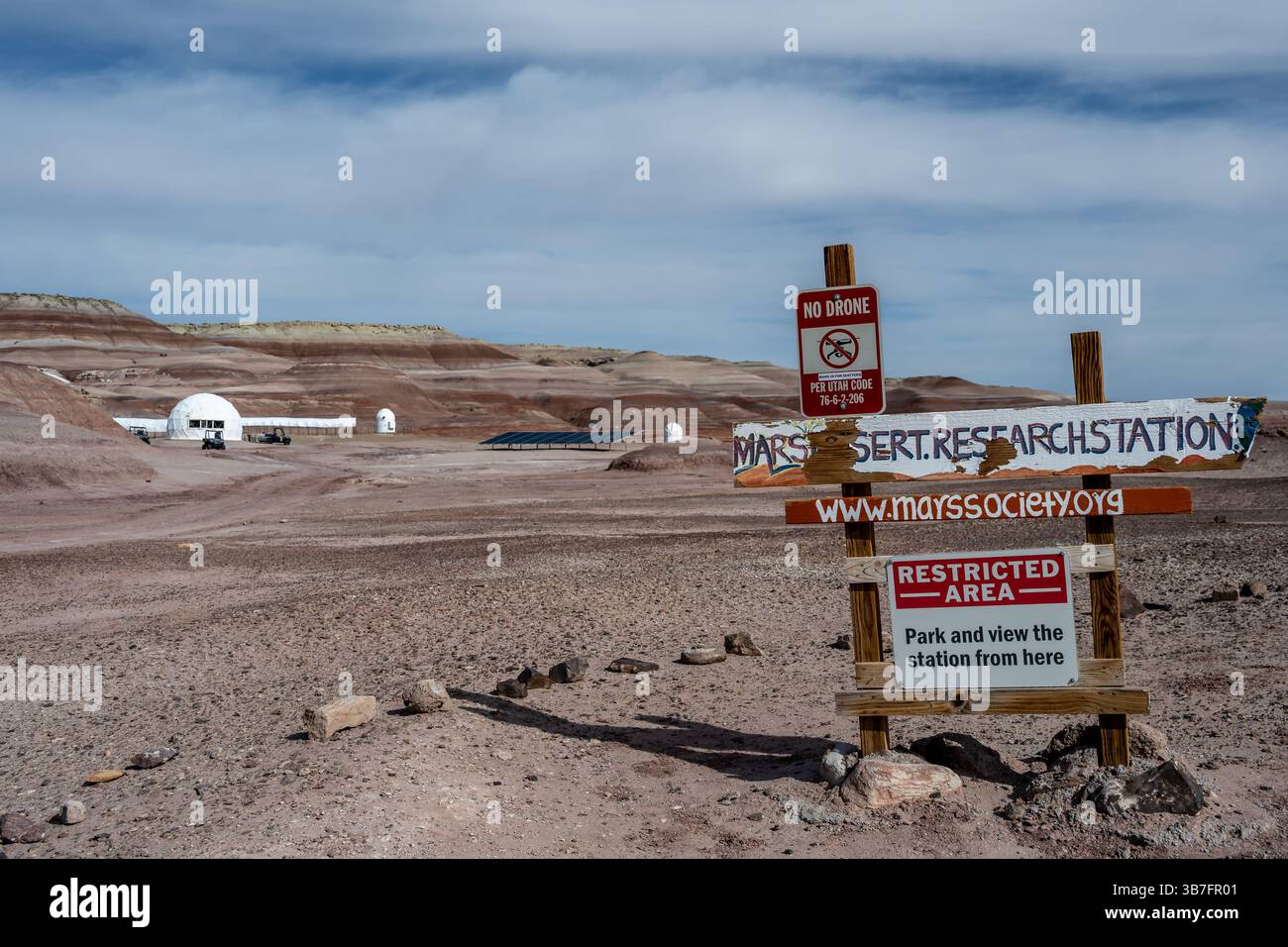 Mars Desert Research Station, San Rafael Swell, vicino Hanksville, Utah. Foto Stock