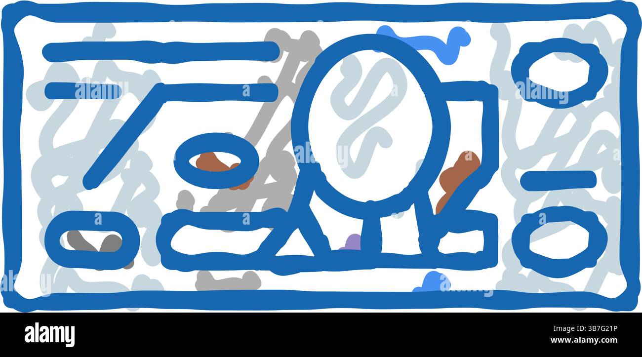 illustrazione dell'icona peso mxn Illustrazione Vettoriale