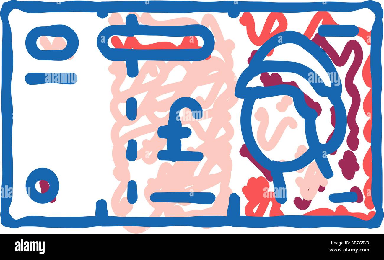 illustrazione dell'icona sterlina sterlina sterlina britannica Illustrazione Vettoriale