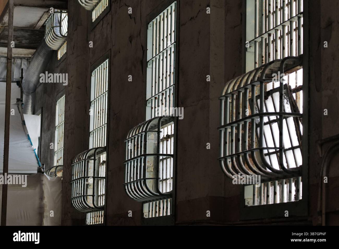 La famigerata isola di Alcatraz e il penitenziario federale di massima sicurezza nella Baia di San Francisco - Bay area, California Foto Stock