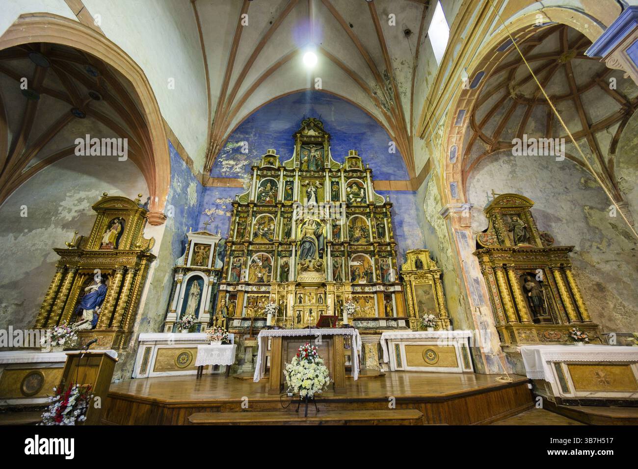 Parroquia de nuestra senora de la asuncion, Kontrasta, Alava, valle de Arana, Euzkadi, Spagna, Europa Foto Stock