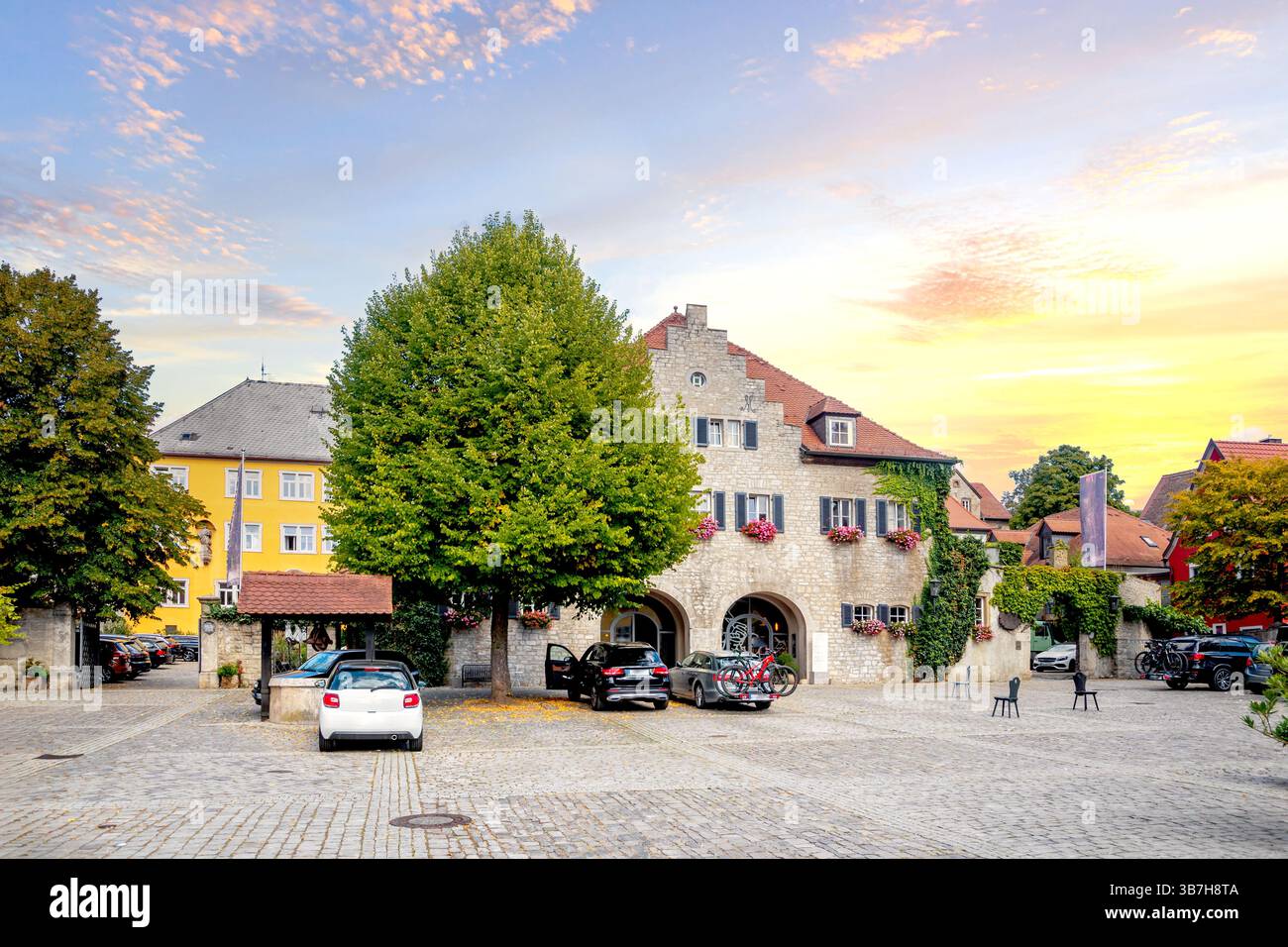 Città vecchia di Frickenhausen, Germania Foto Stock