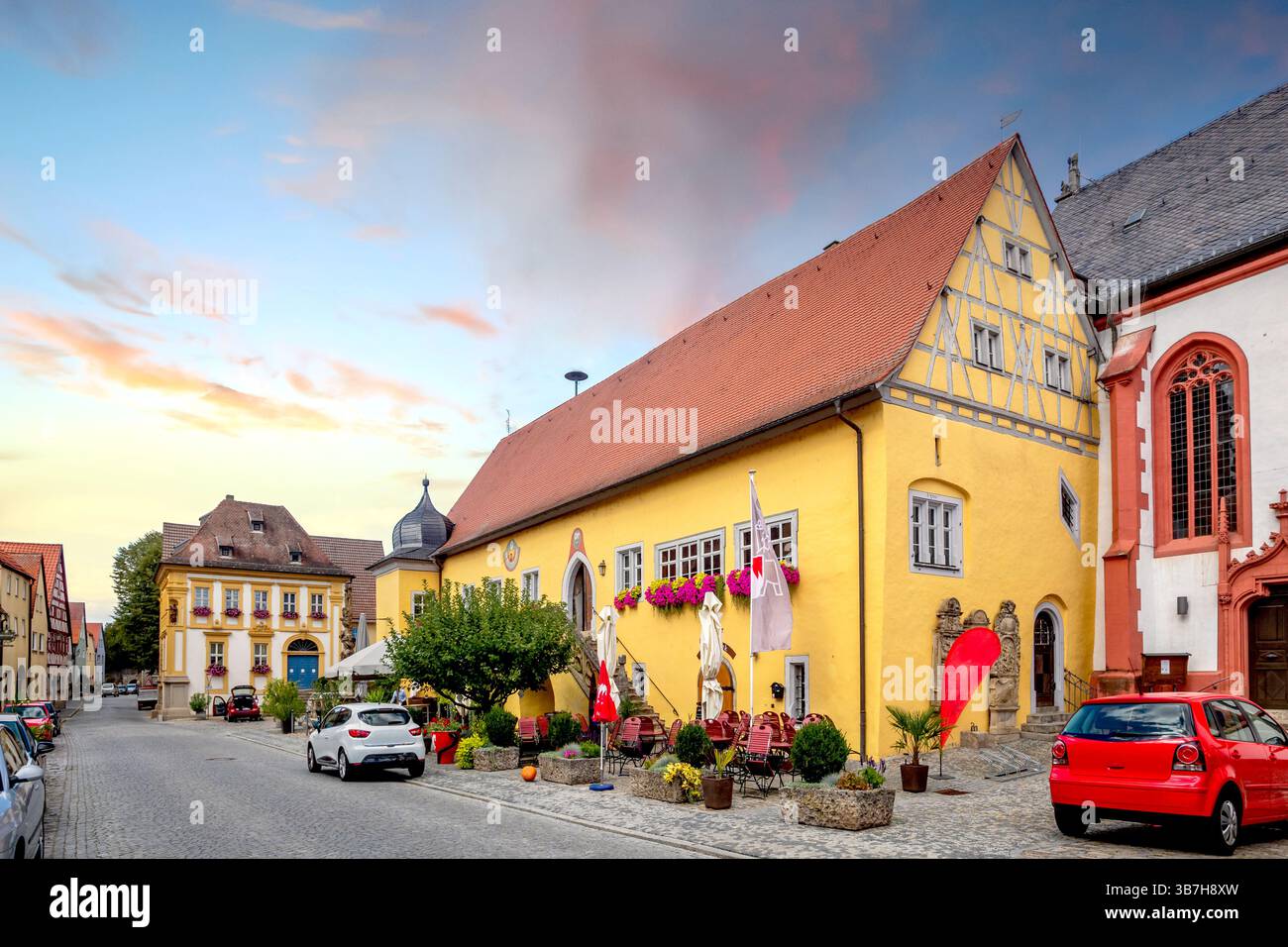 Città vecchia di Frickenhausen, Germania Foto Stock