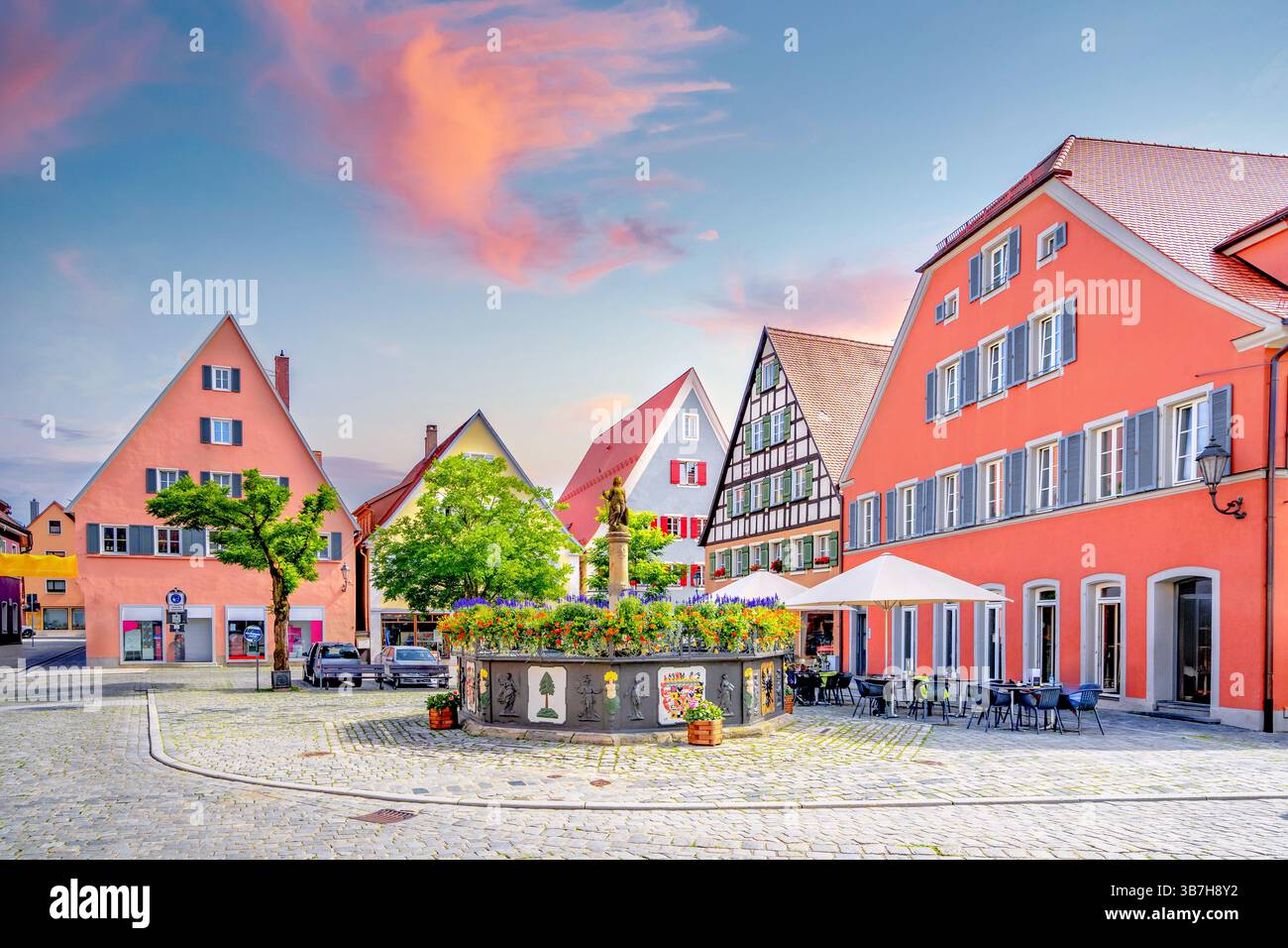 Città vecchia di Frickenhausen, Germania Foto Stock