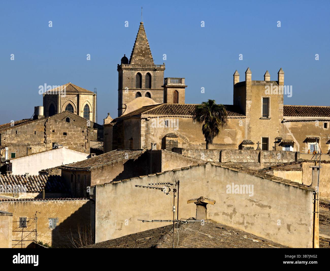 Palacio de los reyes de Mallorca (s.. XIV) . Sineu. Comarca de es Pla. Maiorca. Baleari. Espana Foto Stock