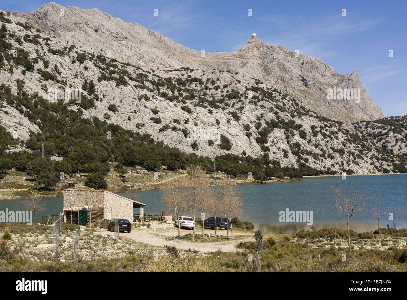 Puig Major, 1445 metros y embalse de Cuber, sierra de Tramuntana, Maiorca, Isole baleari, spagna Foto Stock