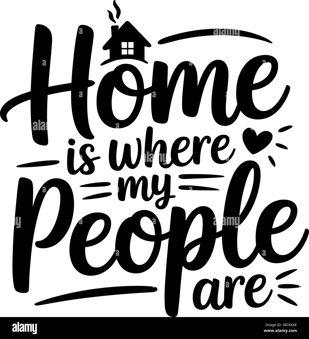 Design svg per la famiglia Illustrazione Vettoriale