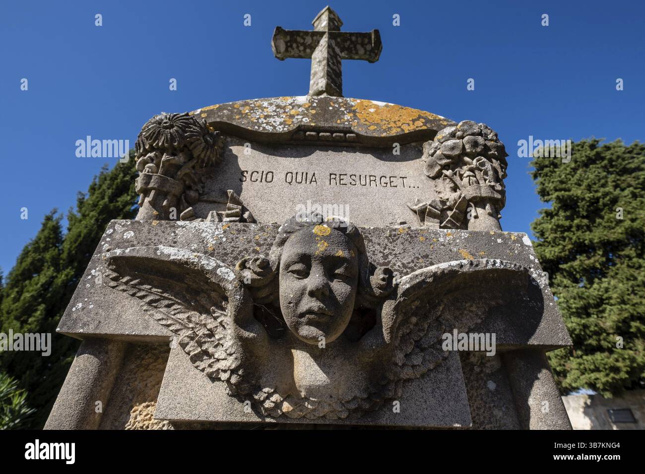 Tomba di famiglia Tejedor, cimitero di Felanitx, Maiorca, Isole Baleari, Spagna, Europa Foto Stock