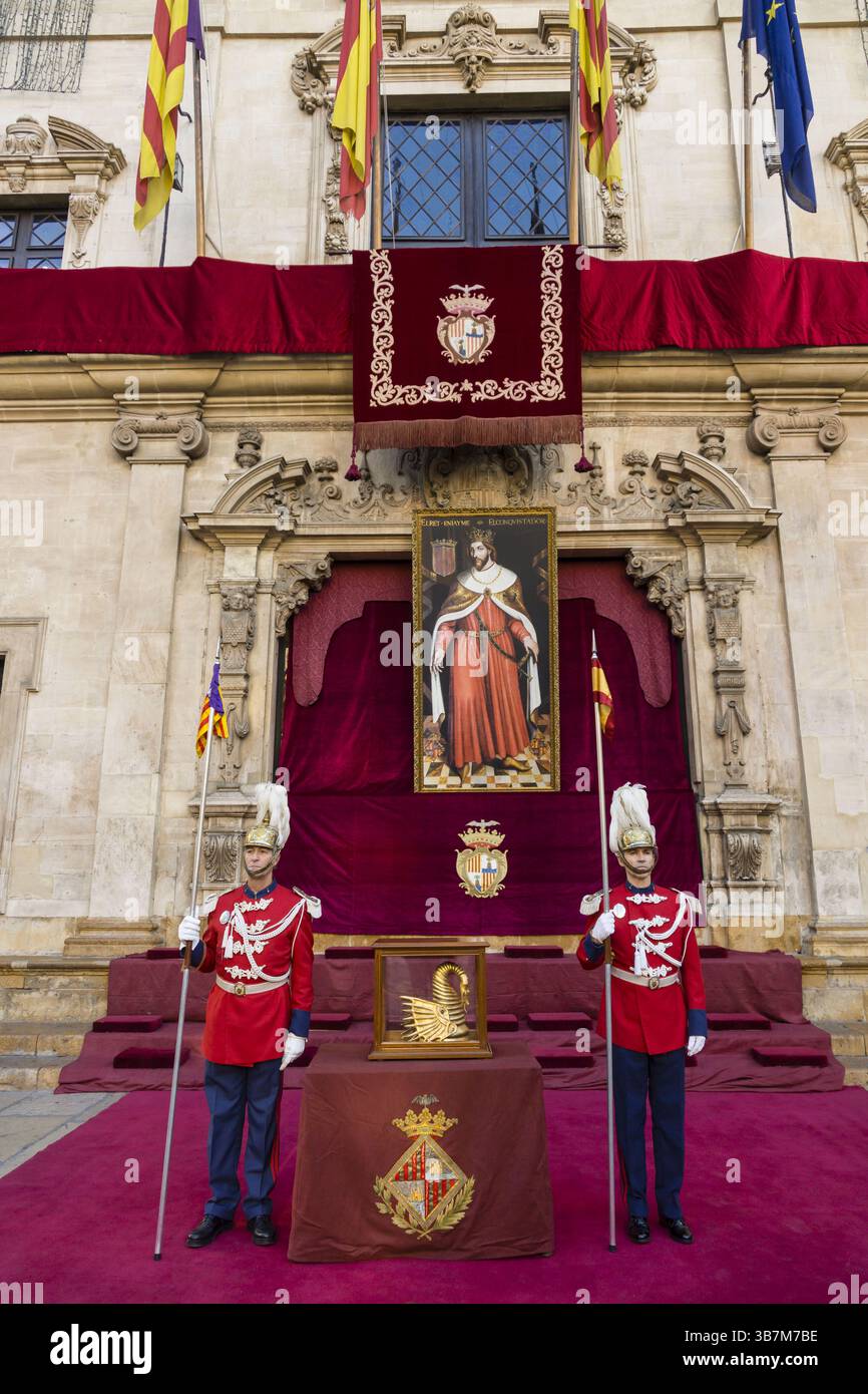 Guardia d'onore, Festa De l'Estandart, festa civico-religiosa nella conquista cristiana della città è commemorata dal re Jaume i il 31 dicembre 1 Foto Stock