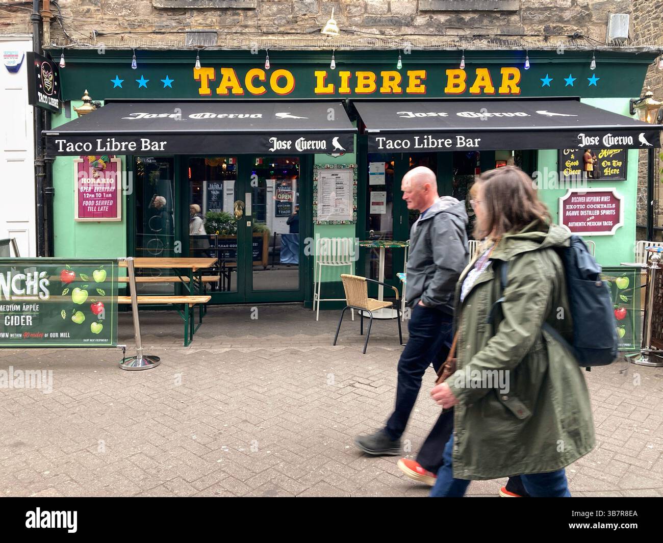 Taco Libre Bar, ristorante messicano, Rose Street, Edimburgo, Scozia Foto Stock