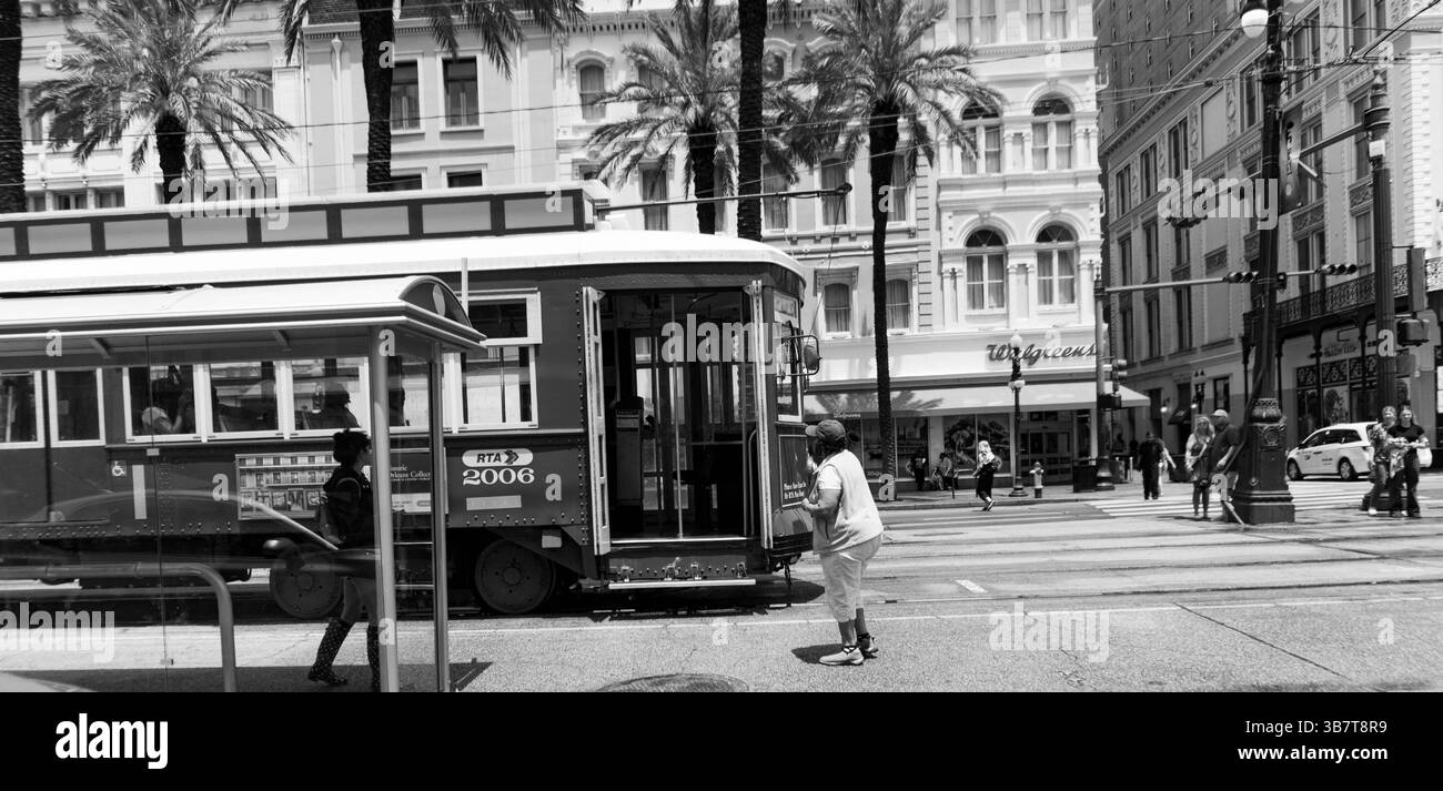 New Orleans tram Foto Stock
