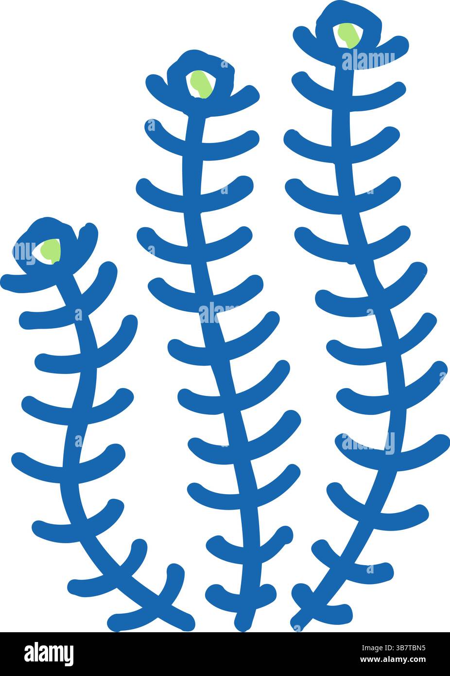 illustrazione dell'icona dell'alga marina della tromba Illustrazione Vettoriale