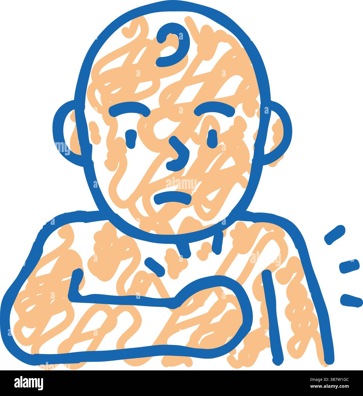 illustrazione del doodle dell'icona scratch reflex Illustrazione Vettoriale