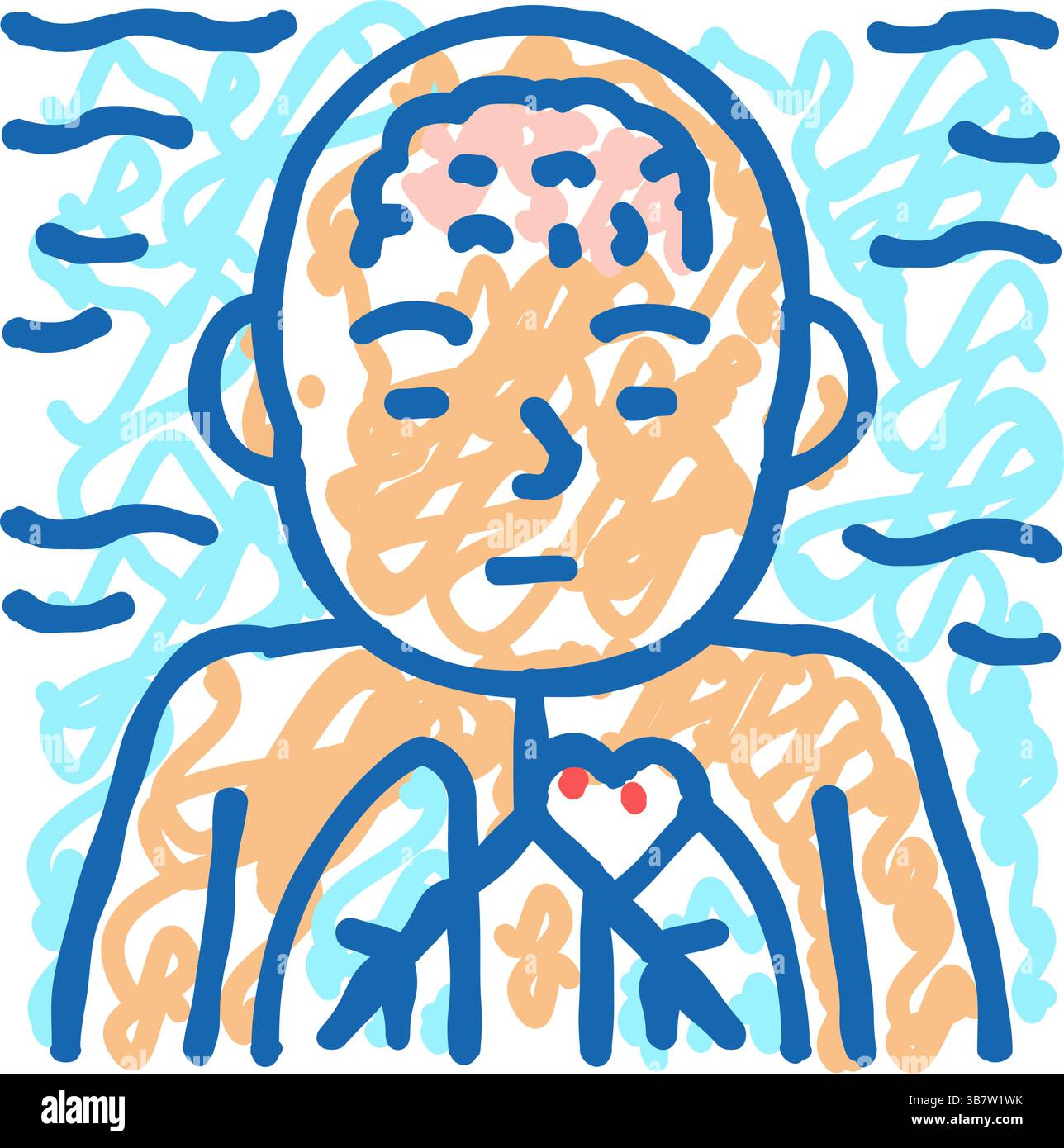 illustrazione del doodle icona del riflesso delle immersioni Illustrazione Vettoriale