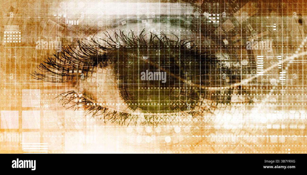 Consulenza medica con il futuristico di dati relativi alla salute Foto Stock