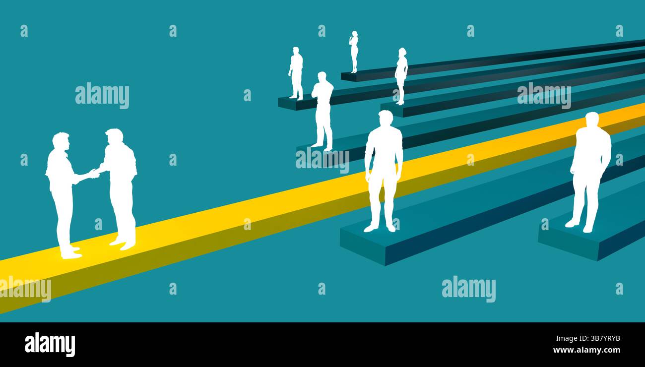 Processo di pianificazione strategica per le vendite e il marketing Foto Stock