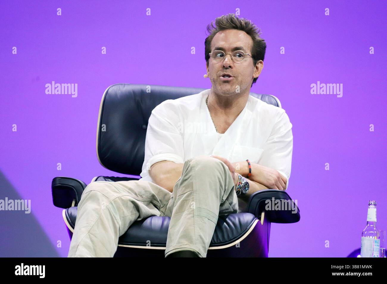 Ryan Reynolds beim OMR Festival 2025 a den Messehallen. Amburgo, 06.05.2025 *** Ryan Reynolds all'OMR Festival 2025 nelle sale espositive di Amburgo, 06 05 2025 foto:xgbrcix/xFuturexImagex omr 5618 Foto Stock