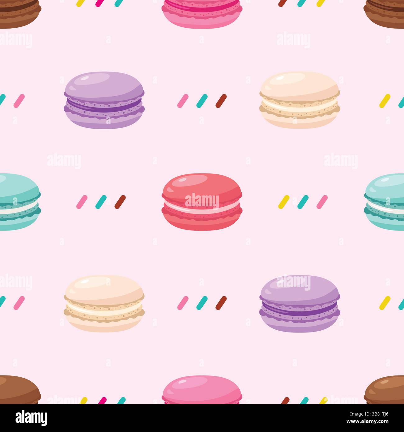Ciambelle senza cuciture con glassa multicolore. Illustrazione vettoriale delle ciambelle dolci Illustrazione Vettoriale